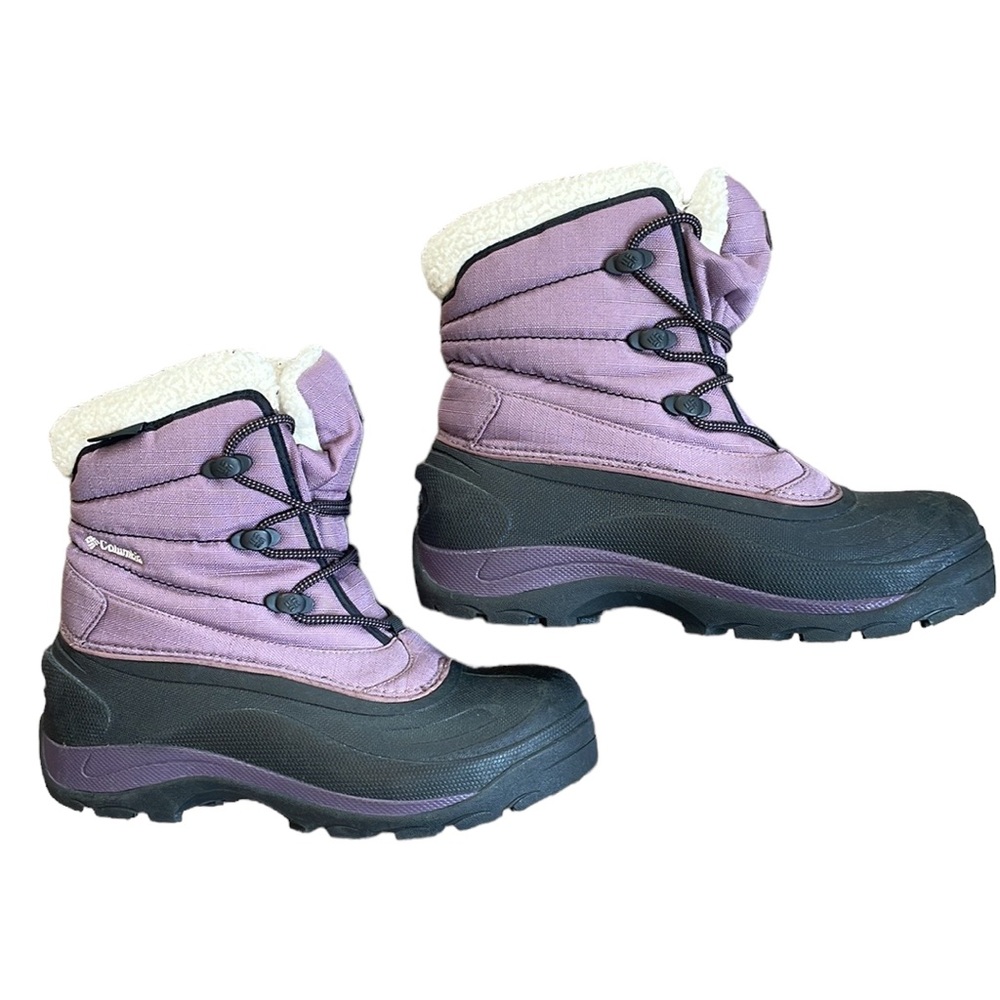 Columbia Cascadian Trinity Winter Snow Rubber Boots Purple—Women's Size 8